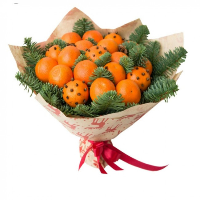 Букет цветов "Мандариновый букет"